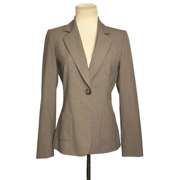 Tahari brown one button lined blazer size 2 - Picture 1 of 8